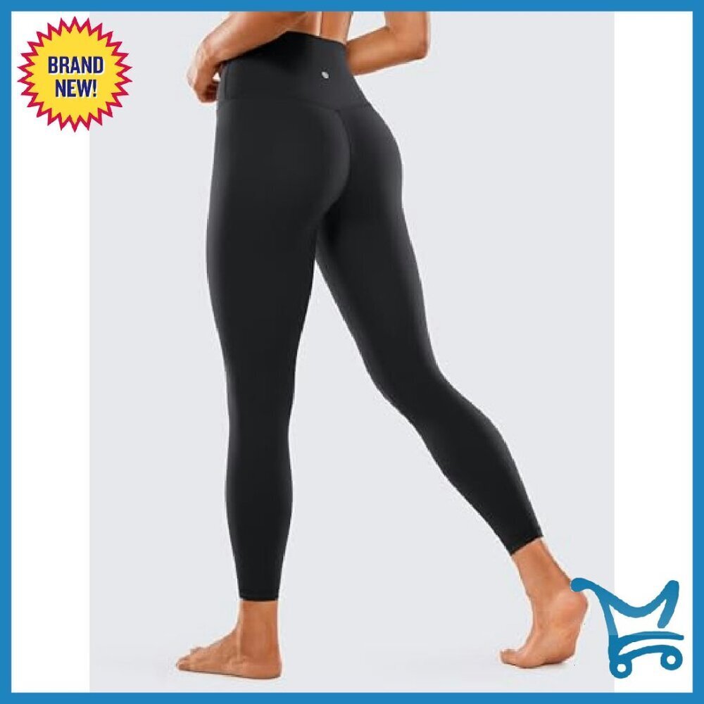 High Waisted 25" Compression Leggings Tummy Control Yoga Workout Pants - Picture 4 of 8